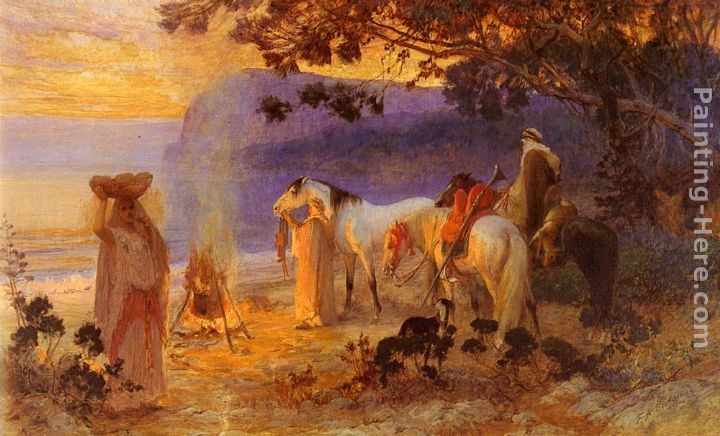 On The Coast Of Kabylie painting - Frederick Arthur Bridgman On The Coast Of Kabylie art painting